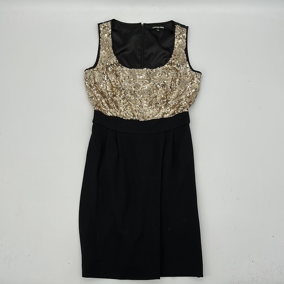 Gianni Bini dress size 2 Sequin Gold Black - Picture 1 of 6